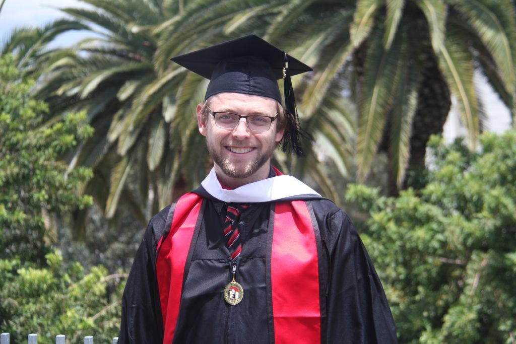 Nick Stump en su graduación
